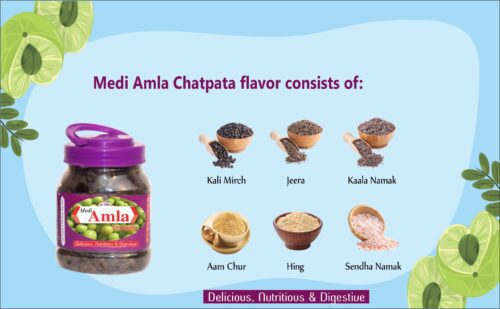 ingredients used in medi amla candy chatpata masala kali mirch jeera kala namak aam chur hing sendha namak dr asma herbals