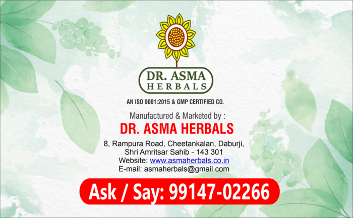 contact details of Dr. Asma Herbals