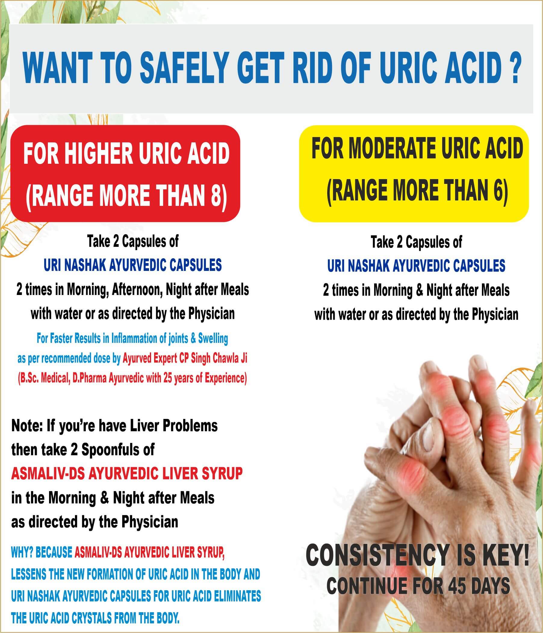 uri nashak ayurvedic capsules for uric acid gout arthritis uric acid medicine