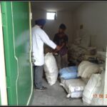 Sorting of raw material of herbs in raw material section of Dr. Asma Herbals Factory
