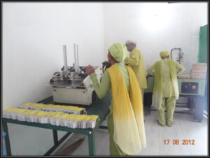 Batch coding machine at Dr. Asma Herbals