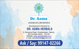 contact address of dr asma herbals