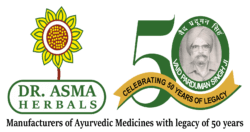dr asma logo banner legacy of 50 years vaid parduman singh ji best ayurvedic company in india
