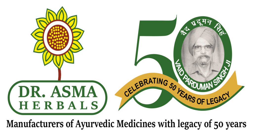 dr asma logo banner legacy of 50 years vaid parduman singh ji 80 kb final dr. asma herbals best ayurvedic manufacturing company