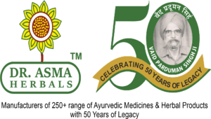 cropped dr asma logo banner legacy of 50 years vaid parduman singh dd Dr. Asma Herbals