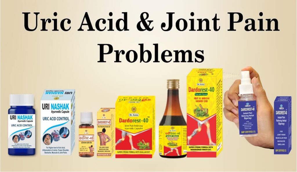 products offered by dr asma herbals for uric acid problems and joint pains