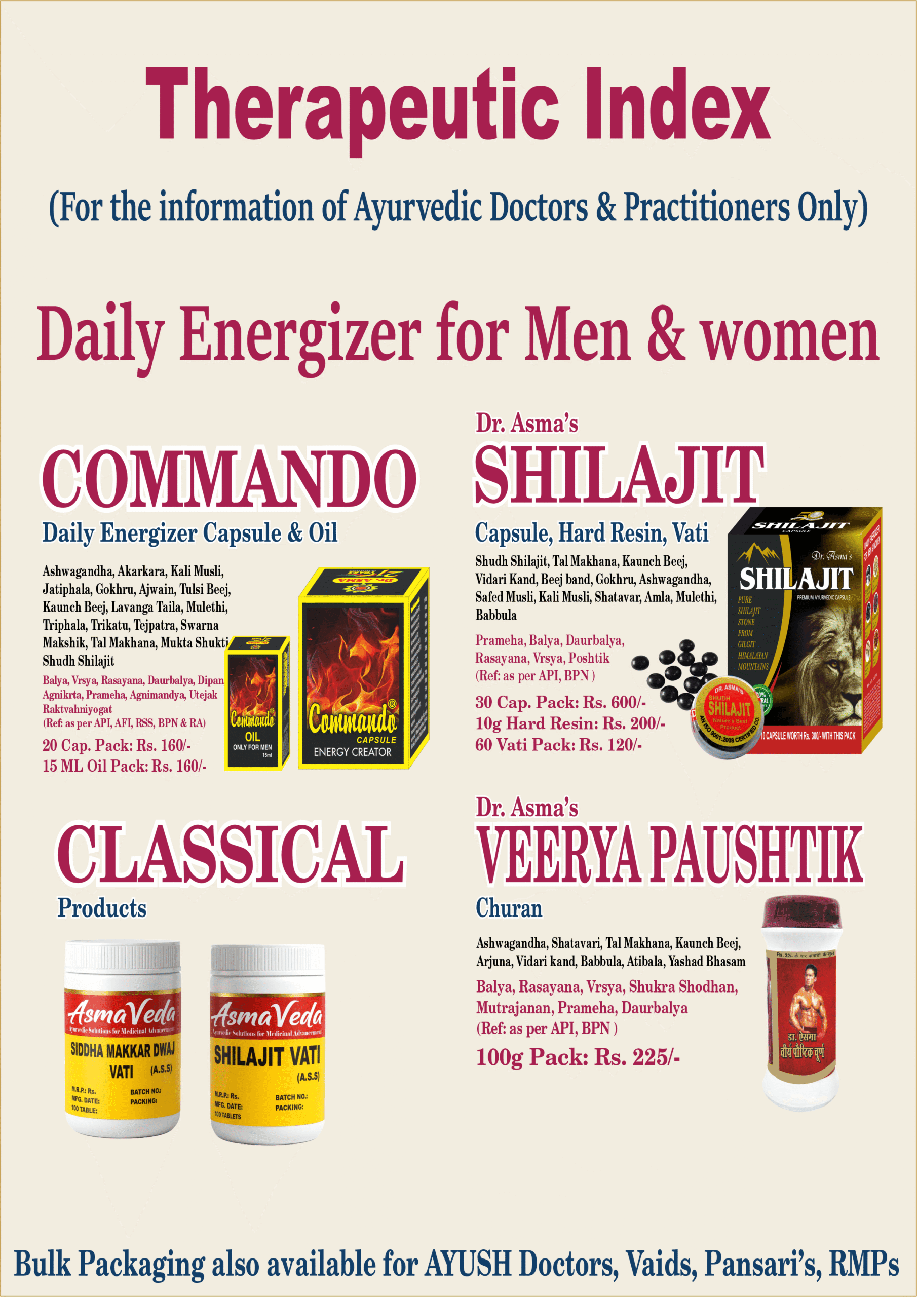 dr asma herbals vitalizer products